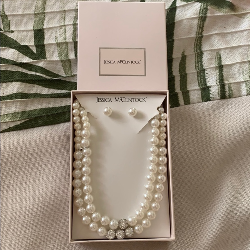 Jessica McClintock Necklace and Earring set